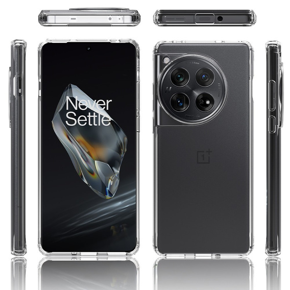 Obal na mobil pre OnePlus 12 5G, Fusion Hybrid, priehľadné