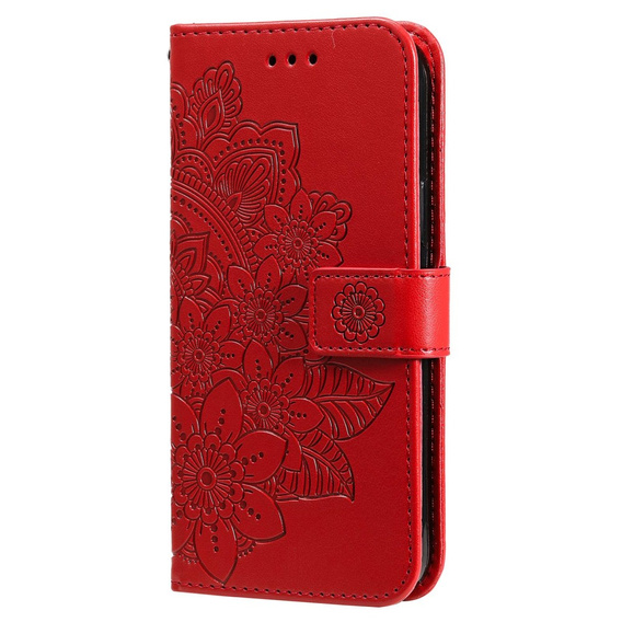 Klapkové puzdro pre Samsung Galaxy A14 4G/5G, Mandala Flower, červené