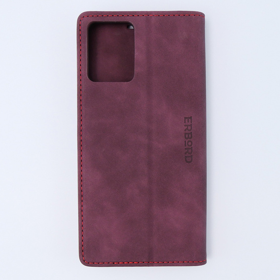 Puzdro pre Motorola Moto G53, ERBORD Vintage, peňaženka s chlopňou, červené