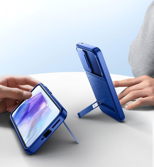 Puzdro pre Samsung Galaxy A55 5G, Suritch Kickstand, modré