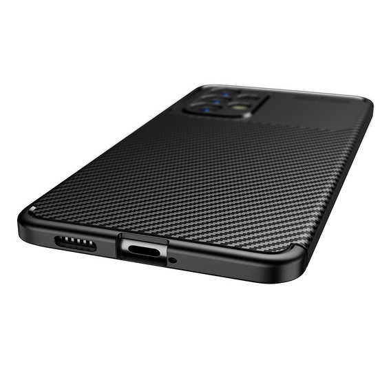 Obal na mobil pre Samsung Galaxy A53 5G, Carbon Gel, čierne