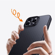 Puzdro pre iPhone 16 Pro, Aramid Fiber Cover, čierne