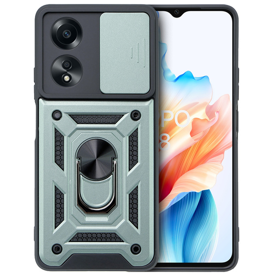 Obal na mobil pre Oppo A38 4G / Oppo A18 4G, CamShield Slide, zelený