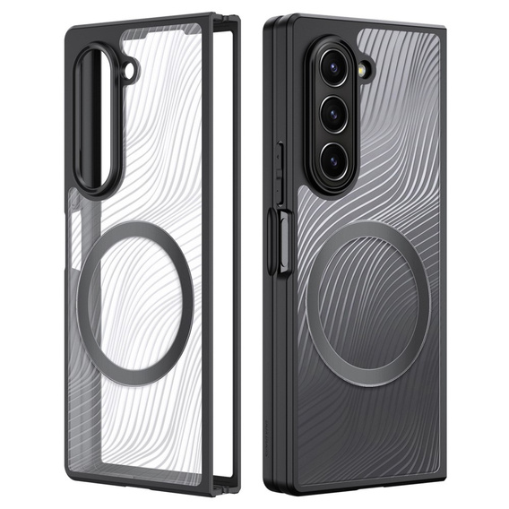 Puzdro DuxDucis pre Samsung Galaxy Z Fold6 5G, Aimo Case, pre MagSafe, transparentné / čierne