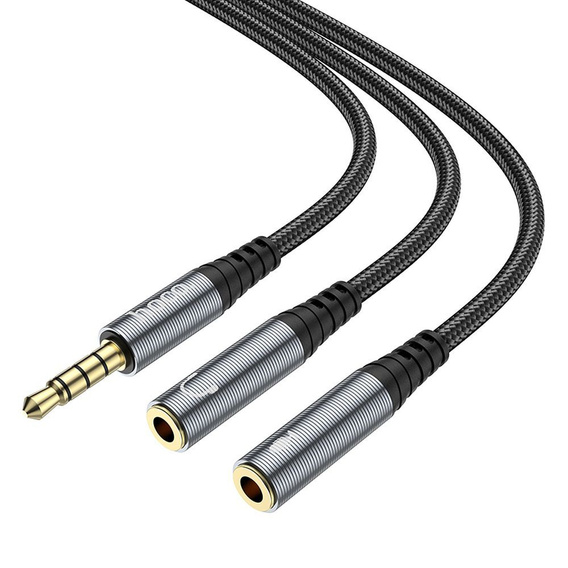 Hoco UPA21 2-v-1 AUX audio kábel – rozbočovač 3,5 mm jack