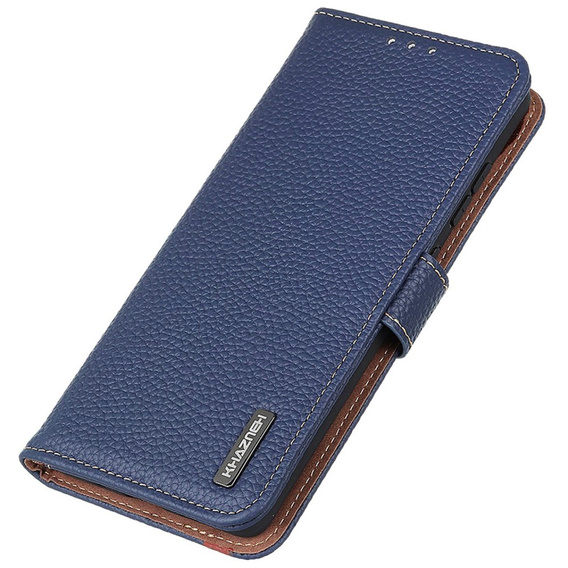 KHAZNEH RFID puzdro pre OnePlus 12R, Litchi Texture, modré