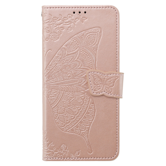Klapkové puzdro pre Oppo A79 5G, Butterfly, ružové rose gold