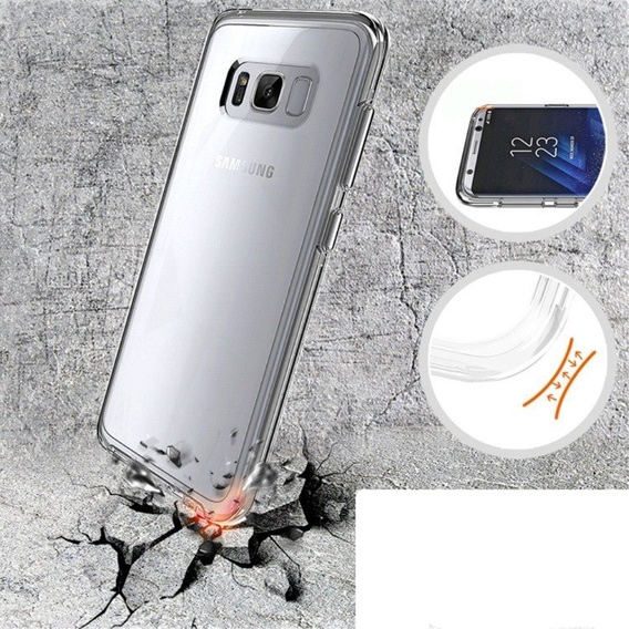 Obal na mobil pre Samsung Galaxy S8 Plus, Fusion Hybrid, priehľadné