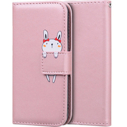Klapkové puzdro pre Xiaomi Redmi Note 8 Pro, Wallet Bunny, ružové