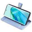 Klapkové puzdro pre Honor Magic5 Lite, Wallet Zipper Pocket, modré