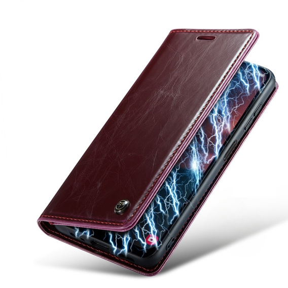CASEME flipové puzdro pre Samsung Galaxy A34 5G, Waxy Textured, červené
