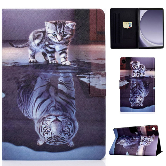 Obal na mobil pre Samsung Galaxy Tab A9 X110 / X115, cat and tiger