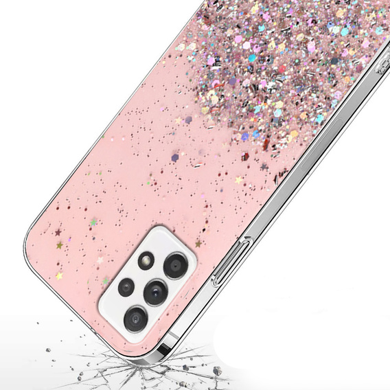Obal na mobil pre Samsung Galaxy A13 4G, Glittery, ružové