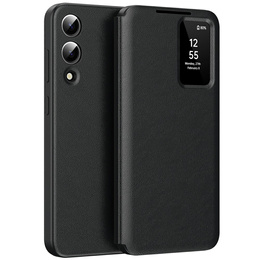 Flipové puzdro pre Samsung Galaxy S25 Edge, Smart View Wallet, čierne