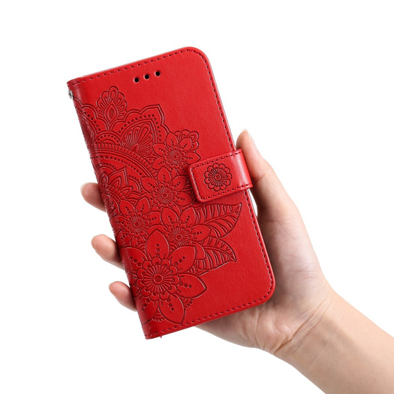 Klapkové puzdro pre Samsung Galaxy A53 5G, Mandala Flower, červené