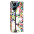 Klapkové puzdro pre Xiaomi Redmi 13C / Poco C65, Wallet, tree of life, biele