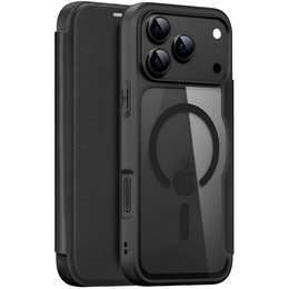 Puzdro Dux Ducis pre iPhone 17 Pro Max, Skin X Pro, s chlopňou, pre MagSafe, čierne