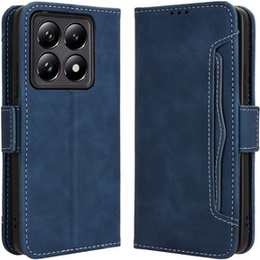 Klapkové puzdro pre Xiaomi 14T Pro, Card Slot, tmavomodré