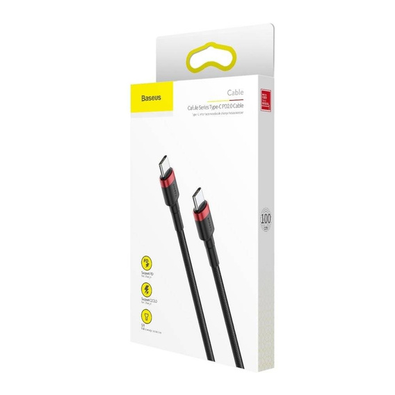 Kábel Baseus Cafule PD USB-C na USB-C, 60 W, 1,0 m, pre zariadenia s portom USB-C