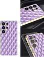 Puzdro pre Samsung Galaxy S25 Ultra, Leather Rhombus, fialové