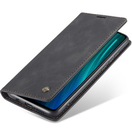 CASEME puzdro pre Xiaomi Redmi Note 8 Pro, Leather Wallet Case, čierne