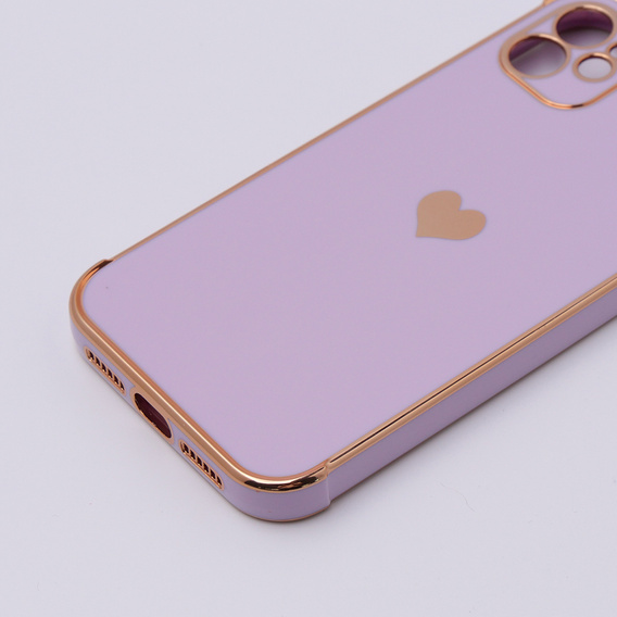 Obal na mobil pre Apple iPhone 11, Electro heart, fialové
