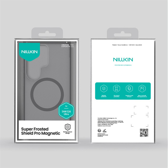 Puzdro Nillkin Frosted Shield Pro MagSafe pre Samsung Galaxy S26 Ultra, priehľadné/čierne