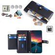 Klapkové puzdro pre Realme 14 Pro+ 5G, Wallet Zipper Pocket, čierne