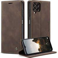 CASEME puzdro pre Samsung Galaxy M33 5G, Leather Wallet Case, hnedé