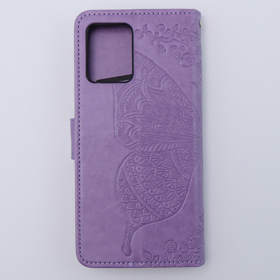 Klapkové puzdro pre Motorola Moto G54 5G, Butterfly, fialové