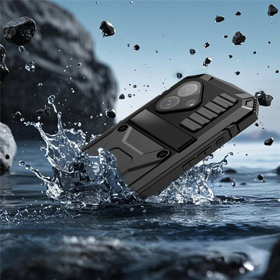 Puzdro R-JUST s podstavcom a integrovaným sklom pre iPhone 17