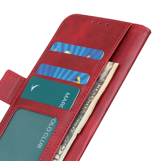 Klapkové puzdro pre Motorola Moto G53 5G / G13 / G23, Wallet, červené