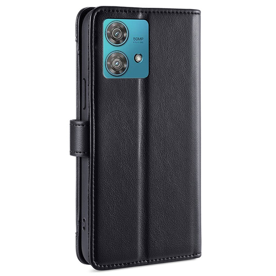 Klapkové puzdro pre Motorola Edge 40 Neo, Wallet Zipper Pocket, čierne