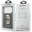 Karl Lagerfeld Grained Karl & Choupette Heads Pins & Logo Case pre iPhone 17 Pro