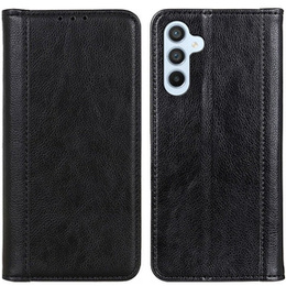 Obal na mobil pre Samsung Galaxy M34, Wallet Litchi Leather, čierne