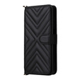 Puzdro s chlopňou pre Xiaomi Poco M7 Pro 5G, Crossbody Leather Wallet, čierne