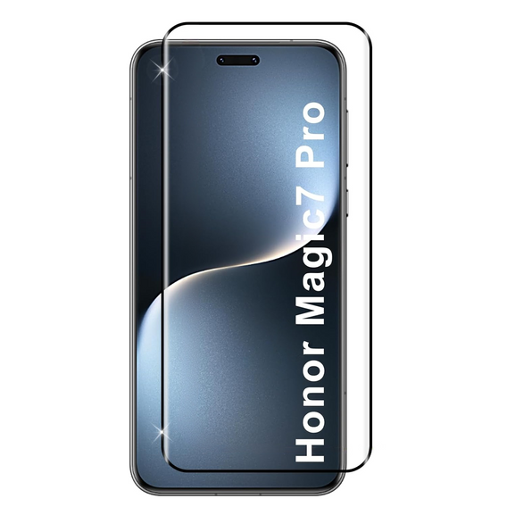 3D tvrdené sklo pre Honor Magic 7 Pro, čierny rám