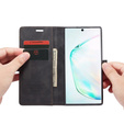 CASEME puzdro pre Samsung Galaxy Note 10 Plus/5G, Leather Wallet Case, čierne