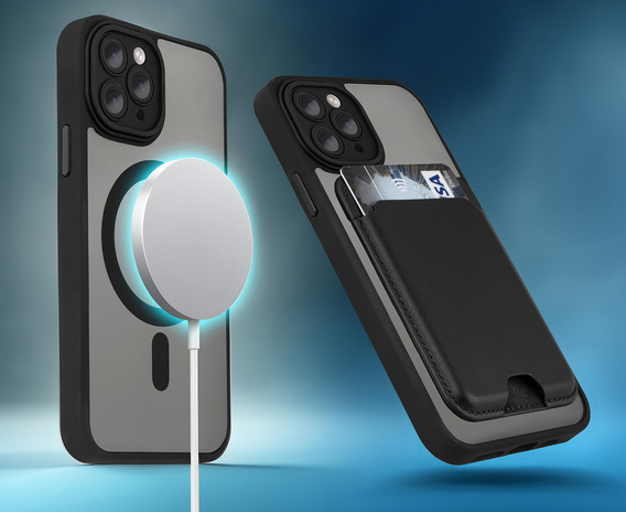 Puzdro pre iPhone 11 Pro, pre MagSafe, ERBORD Matt Case, čierny + sklo na displej