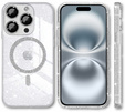 Puzdro pre iPhone 16 Pro Max, ERBORD Glitter MagSafe, priehľadné + sklo na displej