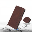 Klapkové puzdro pre Samsung Galaxy M55 5G, Card Slot, hnedé