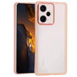 Obal na mobil pre Xiaomi Poco F5, Fusion Hybrid, transparentné / ružové