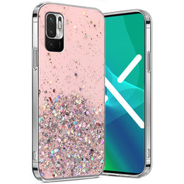 Obal na mobil pre Xiaomi Redmi Note 10 5G / Poco M3 Pro 5G, Glittery, svetlo ružové