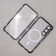 Magnetické puzdro Dual Glass MagSafe pre Samsung Galaxy S23, čierne
