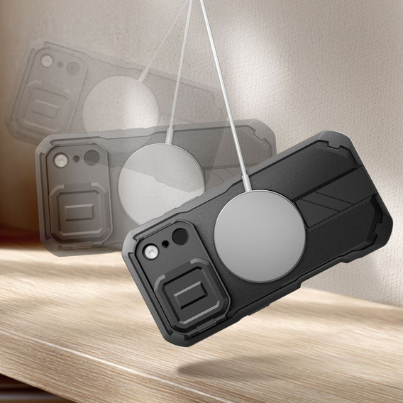 Puzdro Tech-Protect pre iPhone 17 Pro Max, Kevlar MagSafe+, čierne