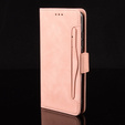 Klapkové puzdro pre Realme GT 7 / 7T, Card Slot, ružové