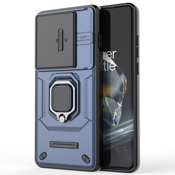 Puzdro pre OnePlus 12 5G, KickStand Camera Lens, modré