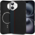 Puzdro pre iPhone 16 Plus, Carbon Fiber MagSafe, čierna / modrá
