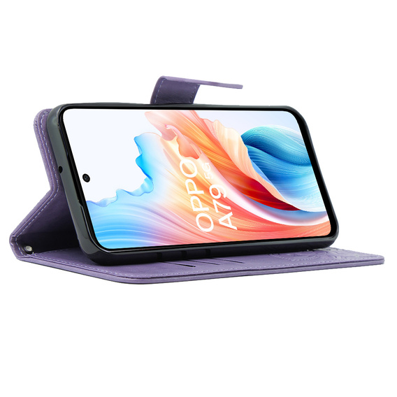 Klapkové puzdro pre Oppo A79 5G, Butterfly, fialové