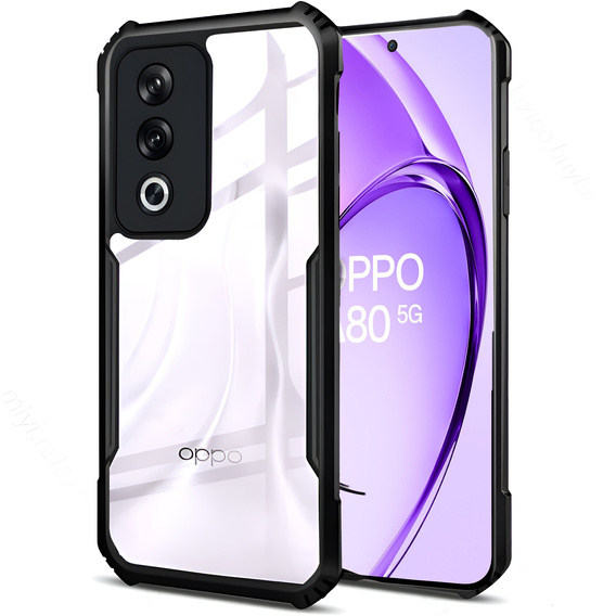 Obal na mobil pre Oppo A80, AntiDrop Hybrid, čierne